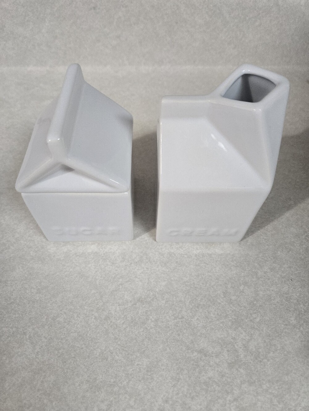 Pier 1 White Ceramic Sugar and Creamer Set